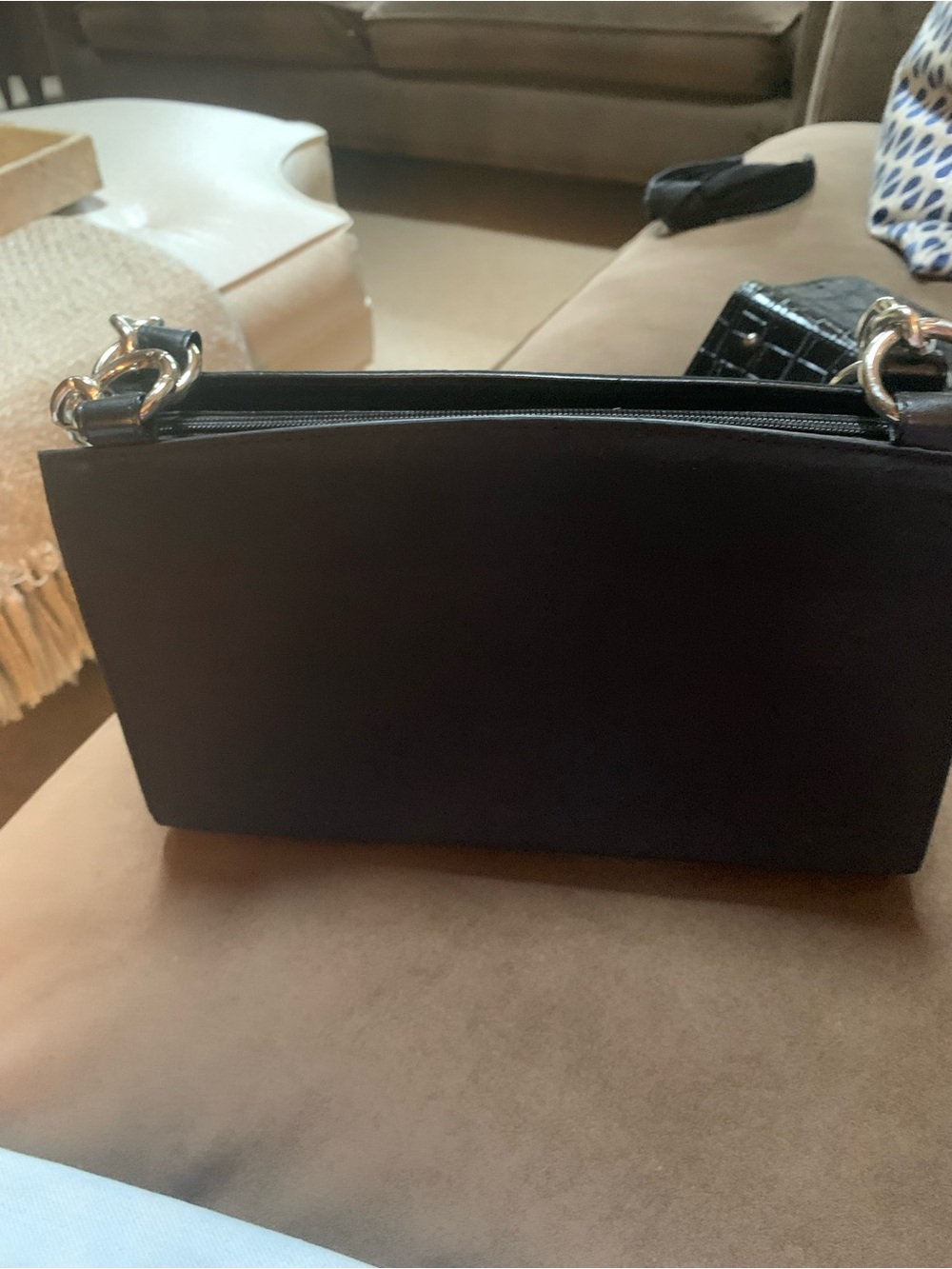 Miche Classic Black Shoulder Bag with Chain Detail and one sleeve